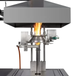 Cone Calorimeter measuring the reaction of fire to a piece of material